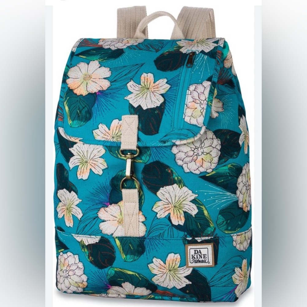 Dakine Ryder‎ 24 L Blue Floral Canvass  Backpack W/Laptop Pocket